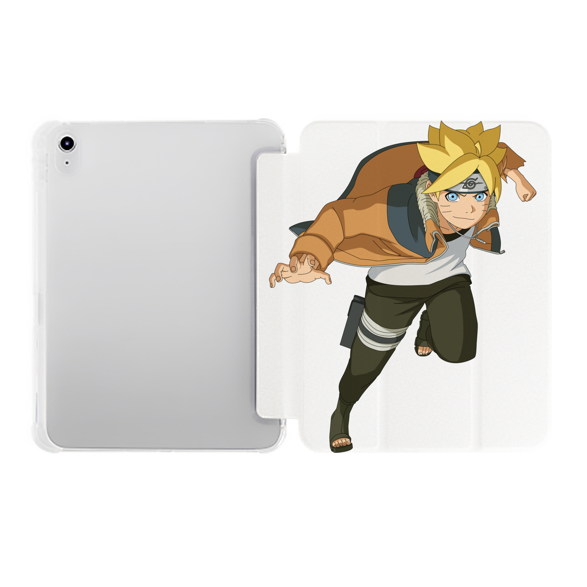 （画像用） NARUTO -ナルト- うずまき ナルト Uzumaki Naruto IPad ケース ペン収納付き 三つ折りスタンド PUレザー×シリコン 対応機種9.5/10.5/10.9インチ
